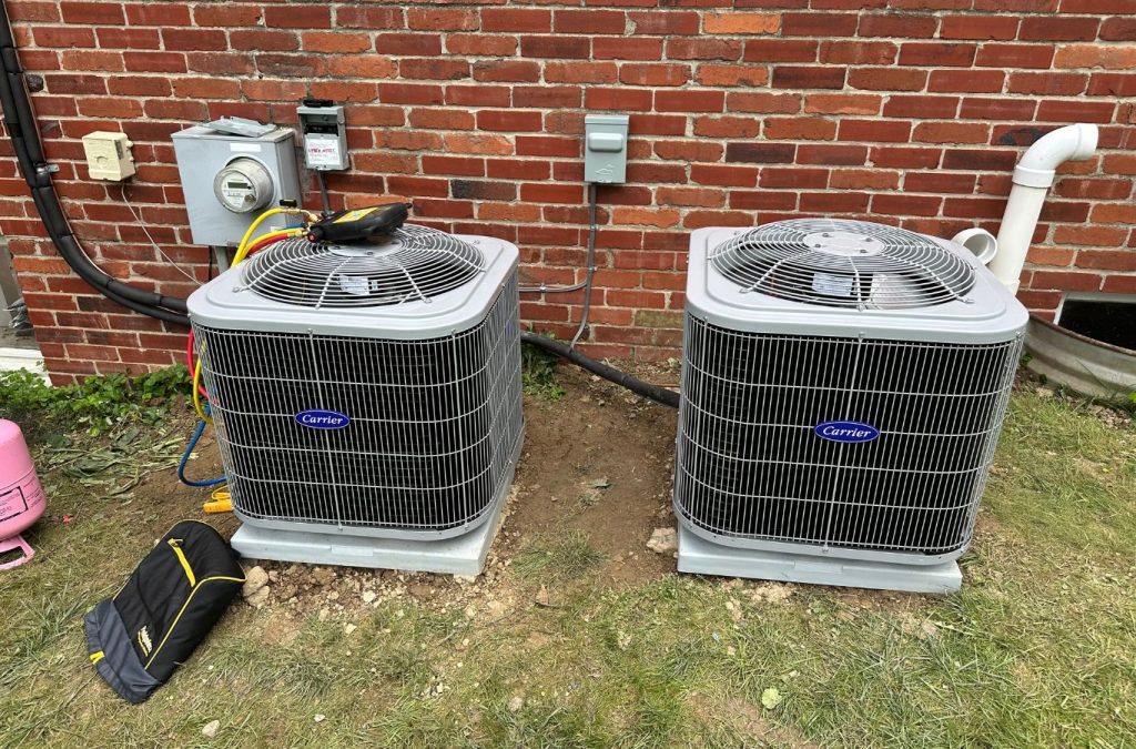 A Climate Systems technician delivering HVAC services in Valencia, PA, ensuring professional heating and cooling solutions for a local home.